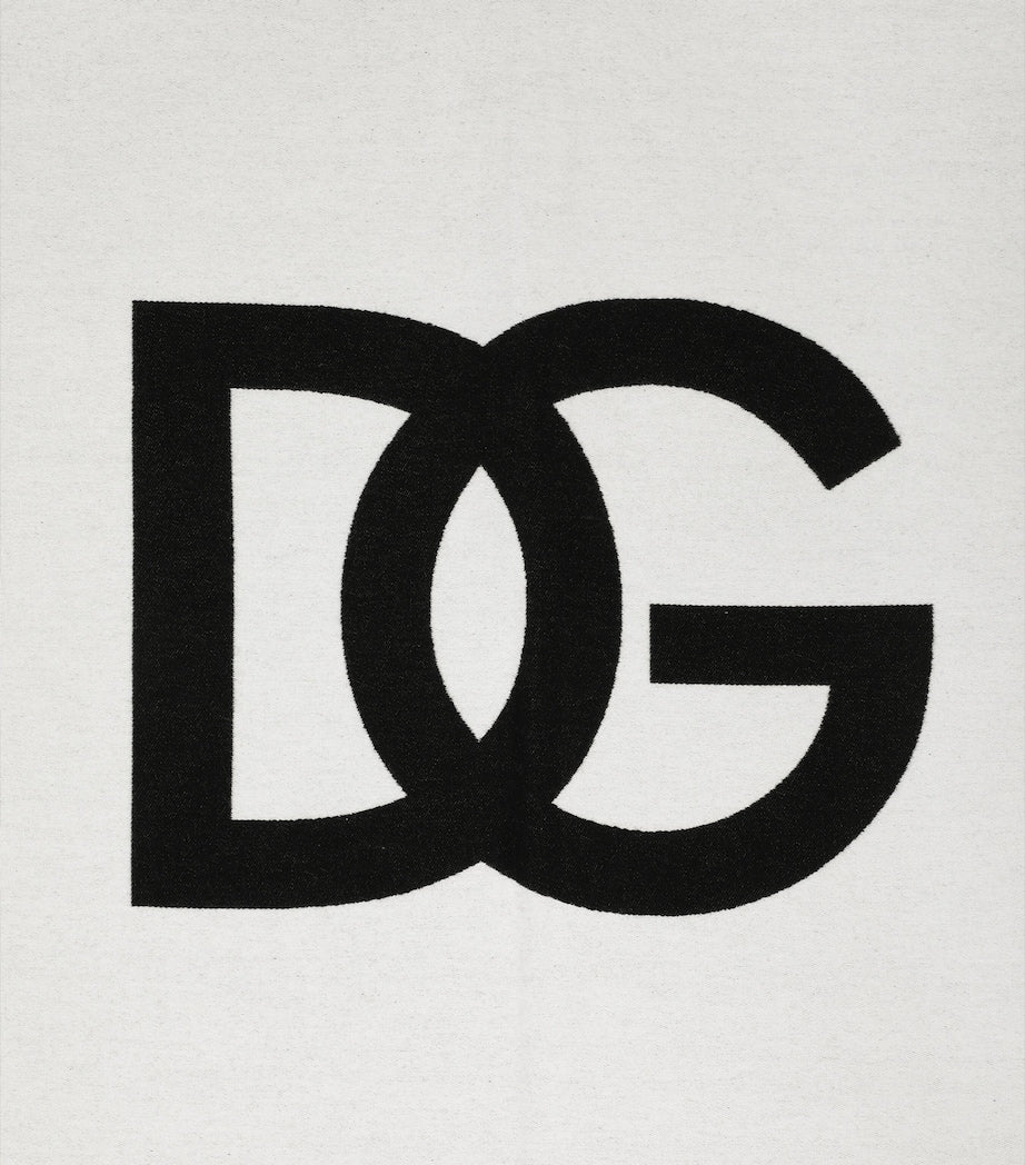 Dolce & Gabbana Casa Cotton Logo Throw (133cm x 173cm)