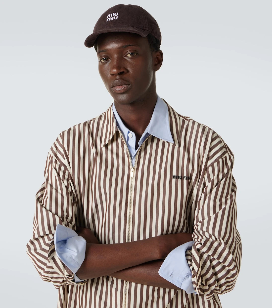 Miu Miu - Logo denim baseball cap
