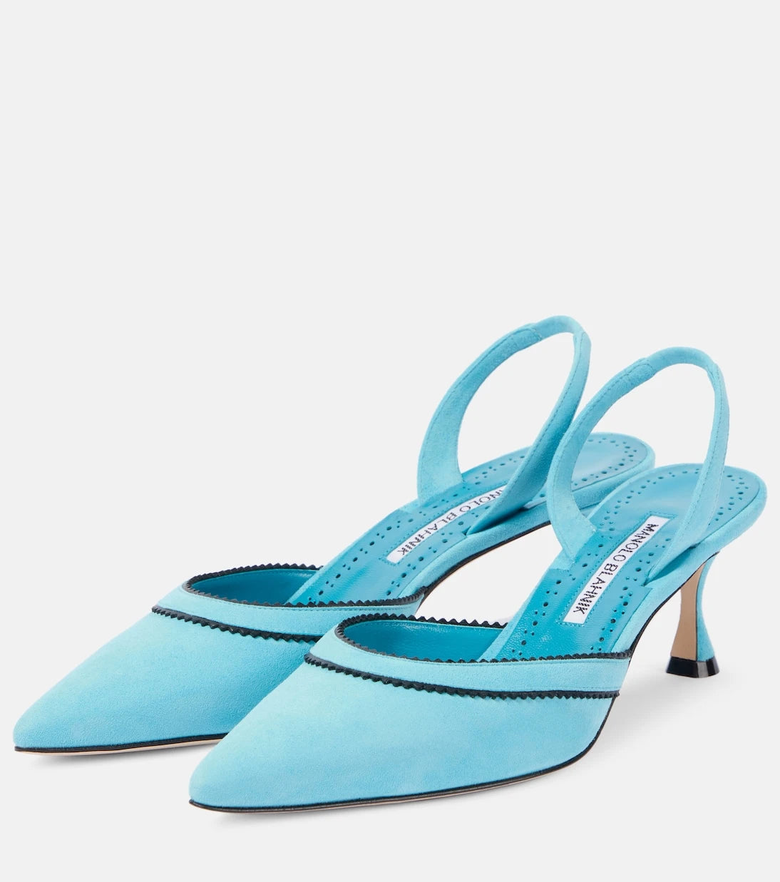 Manolo Blahnik - Brontiasli suede slingback pumps