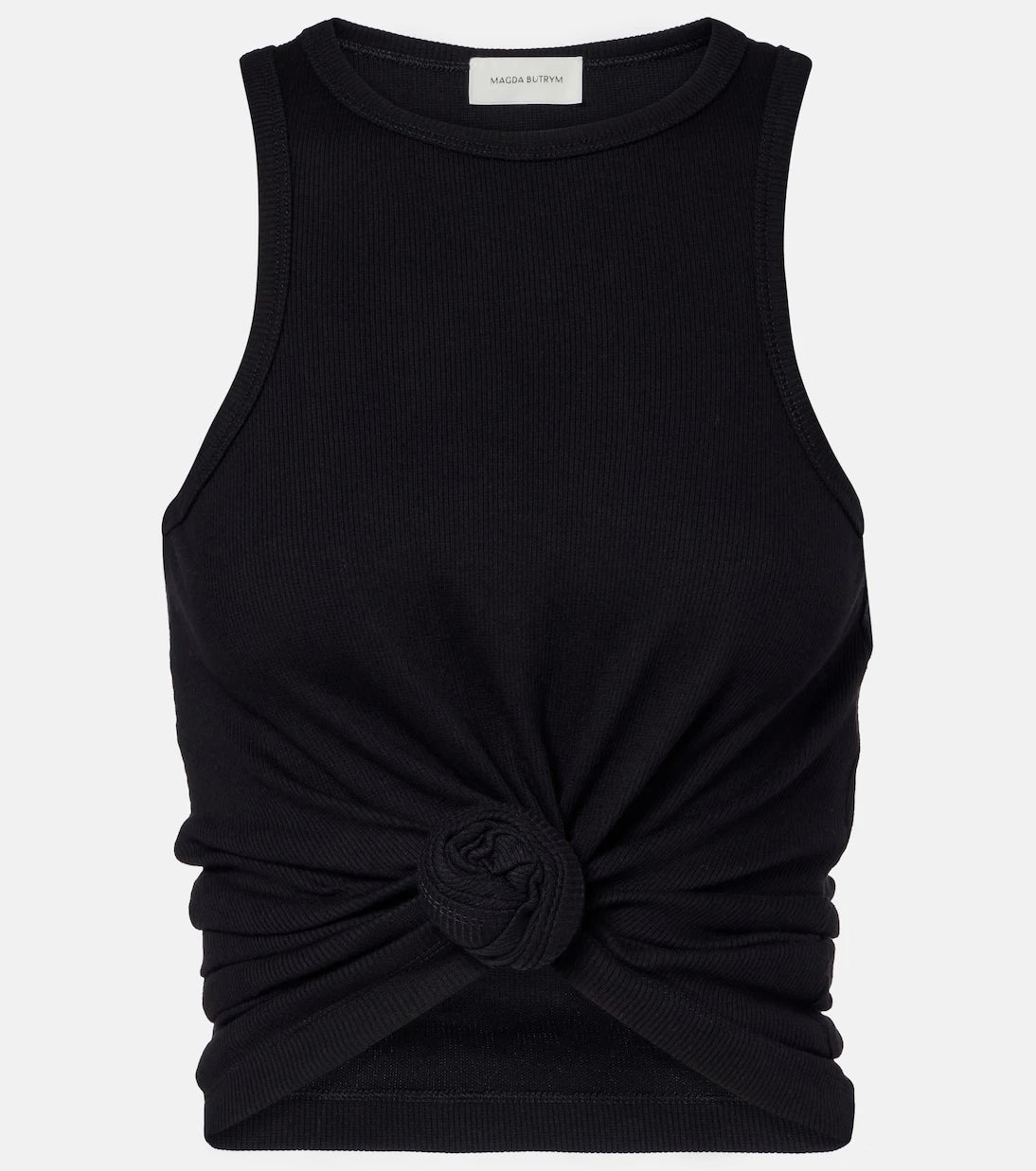 Magda Butrym - Gathered cotton-blend jersey tank top