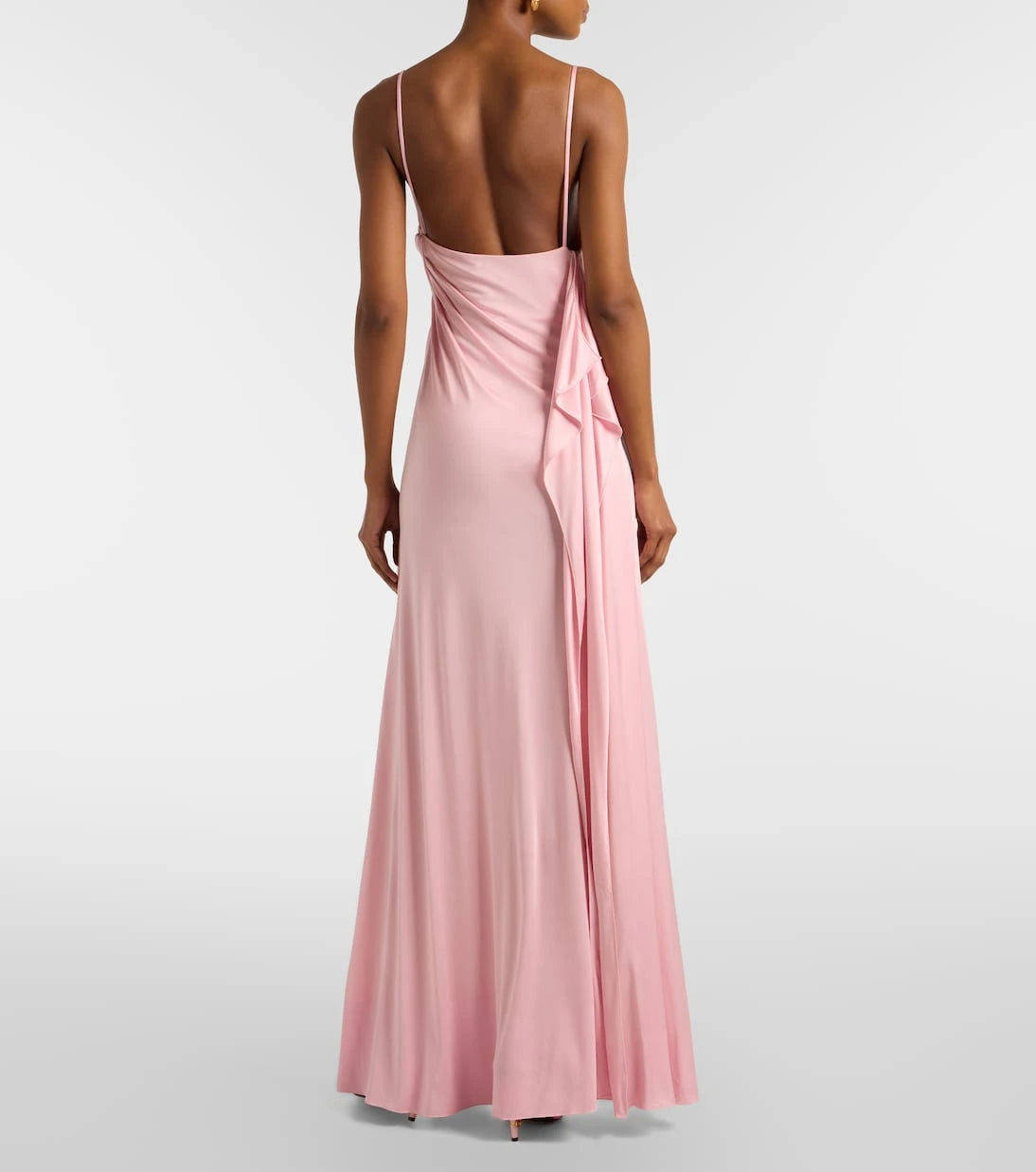 Versace - Medusa gathered jersey gown