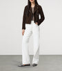 AllSaints Brown Suede Dalby Biker Jacket