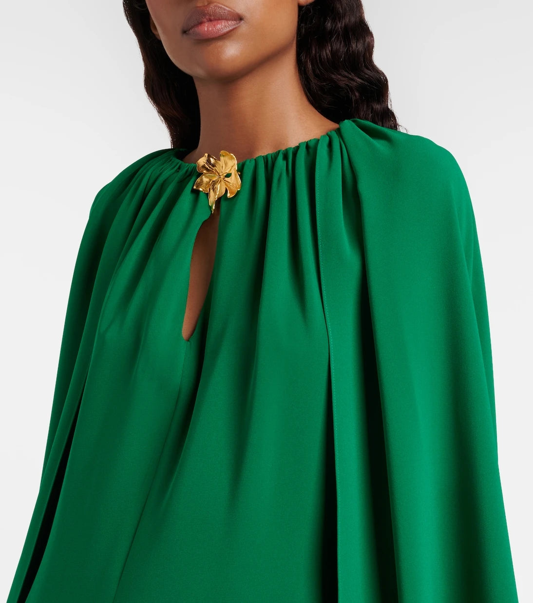 Oscar de la Renta - Cyclamen silk-blend georgette kaftan