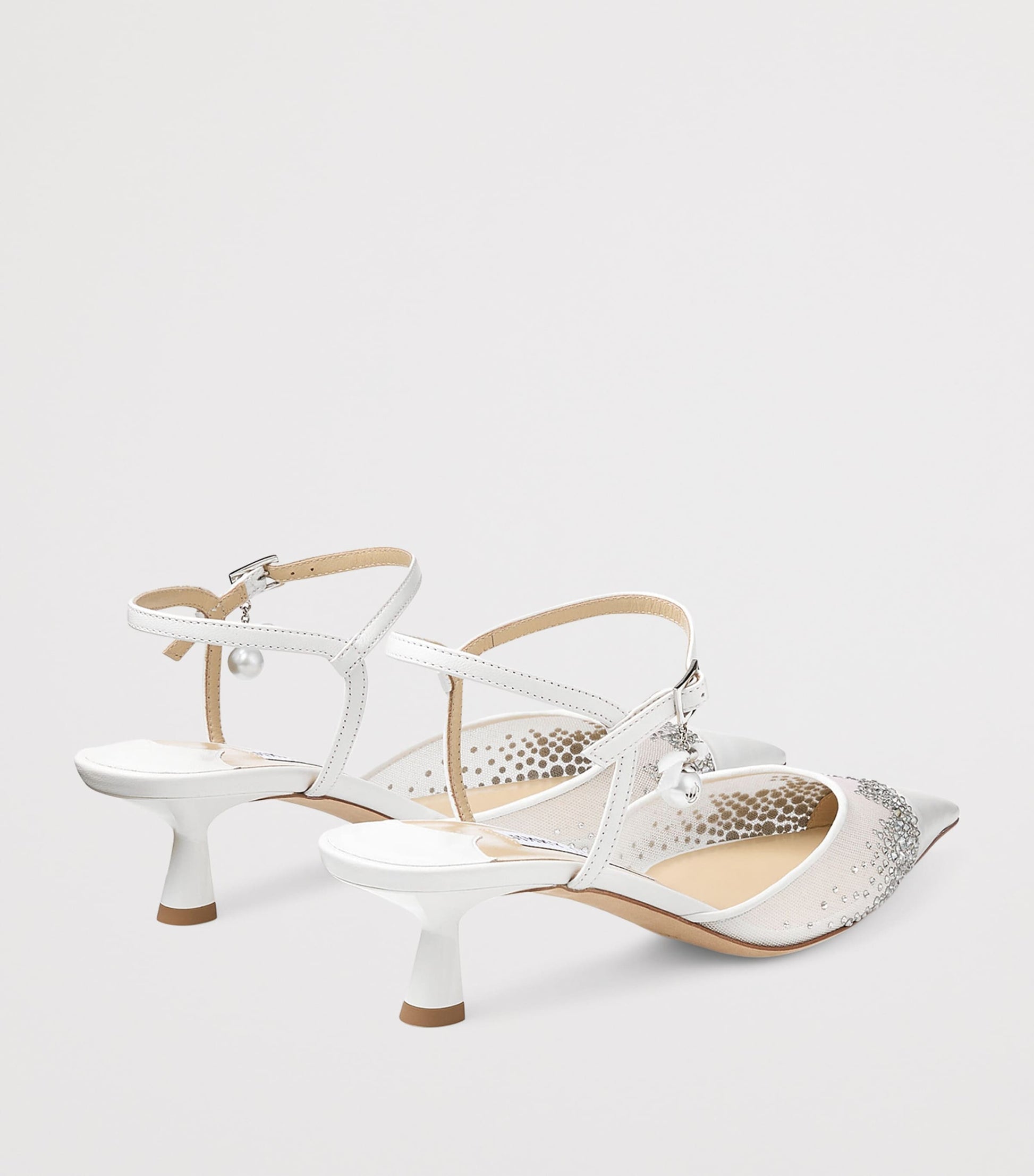 White Aren SB 45 Mesh-Leather Pumps