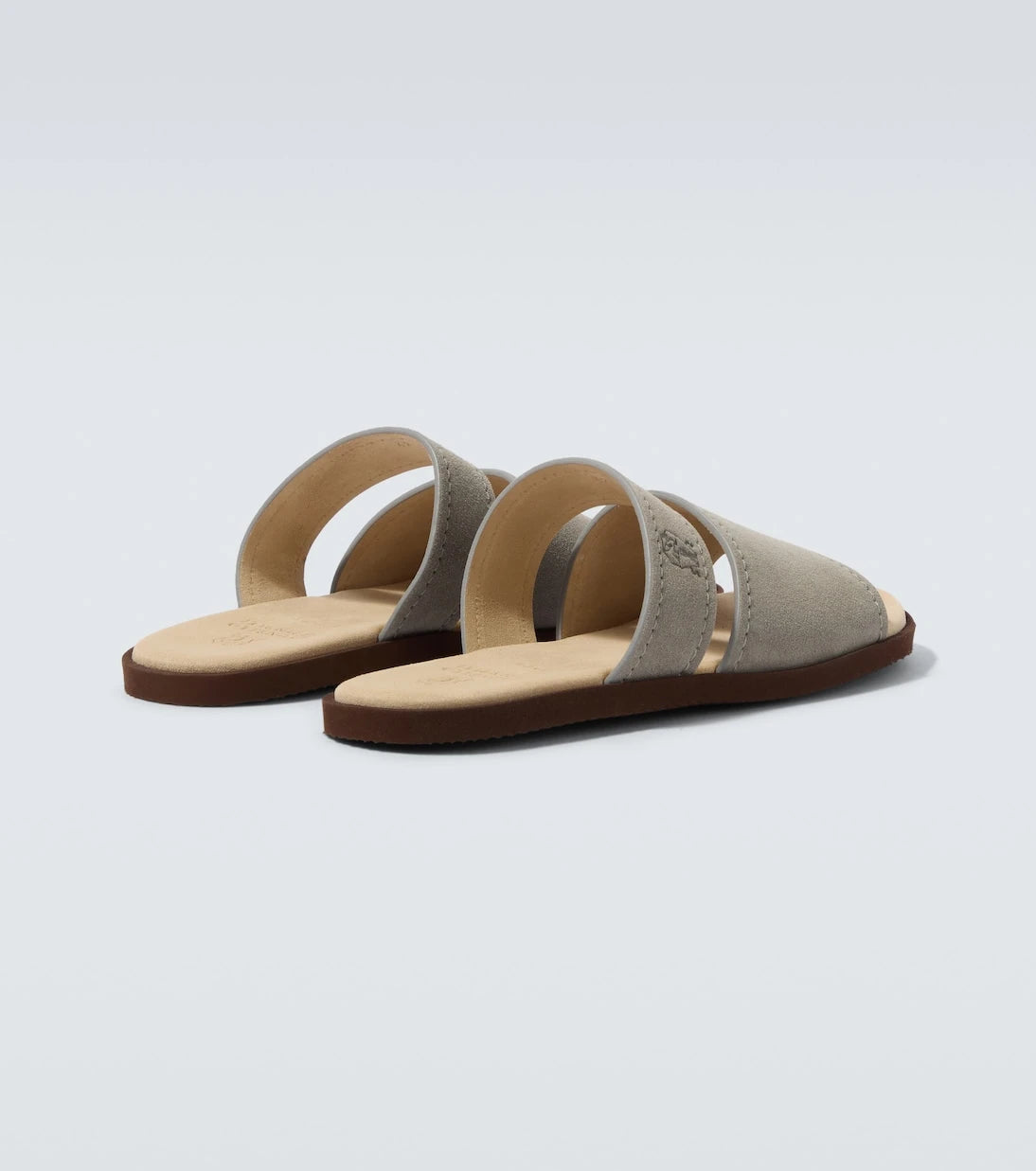 Brunello Cucinelli - Logo suede sandals