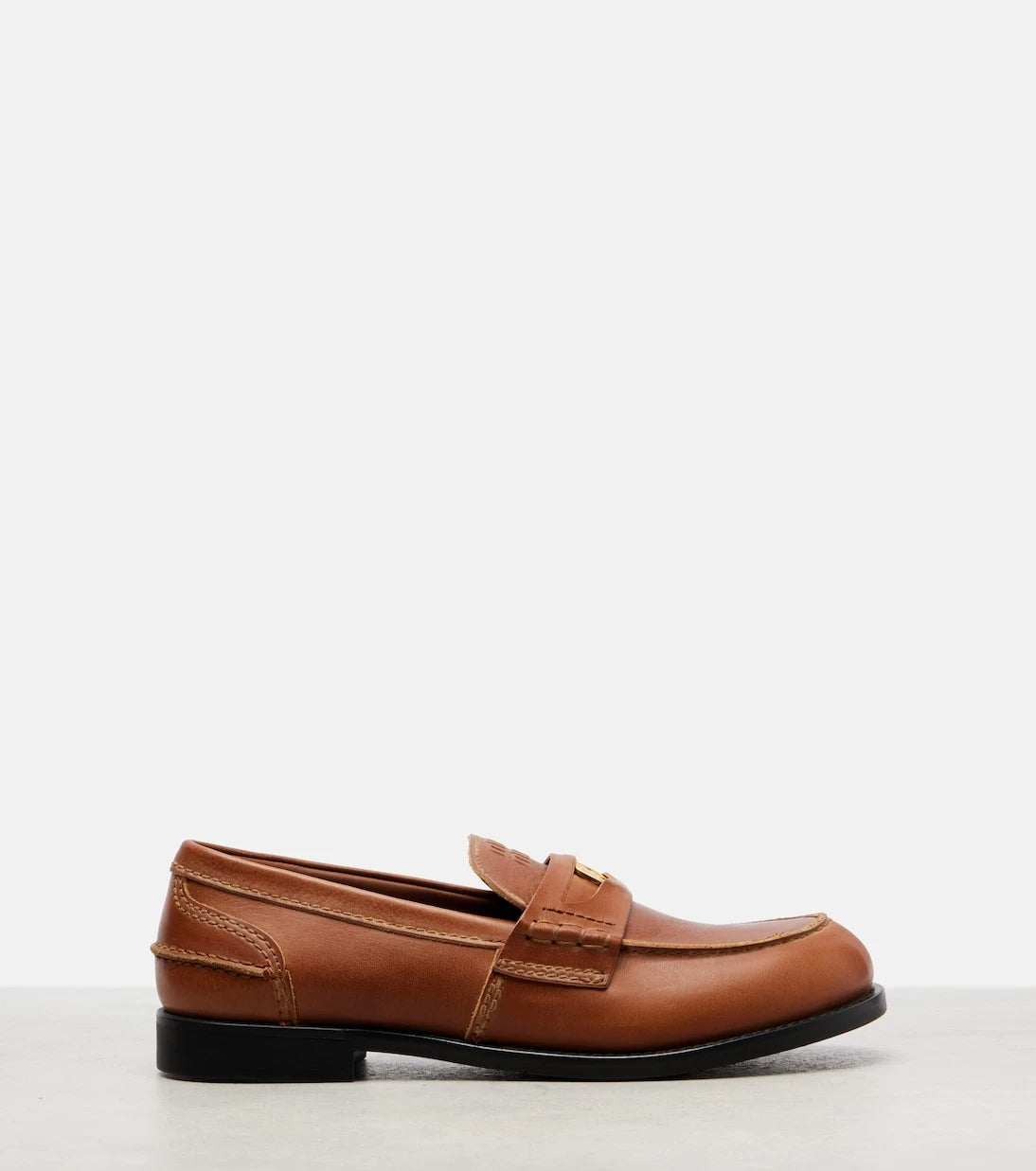 Miu Miu - Leather penny loafers