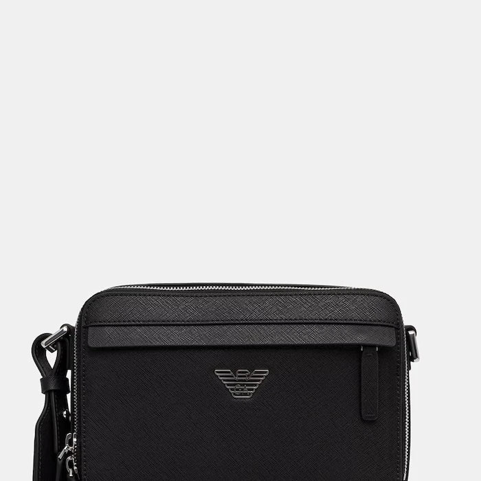 Emporio Armani erkek suni deri çapraz çanta
