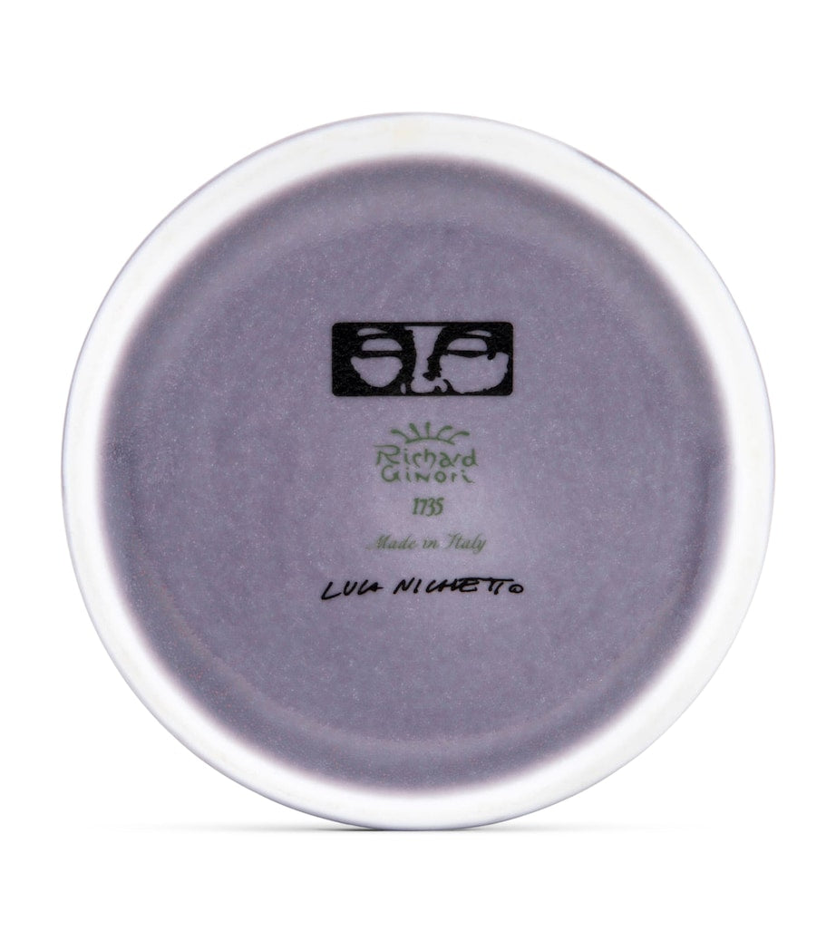 GINORI 1735 Porcelain Il Letterato Candle Holder