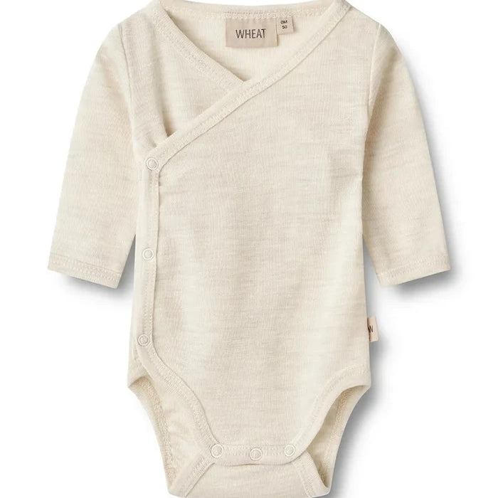 Yün Merinos Bebek Body Wheat