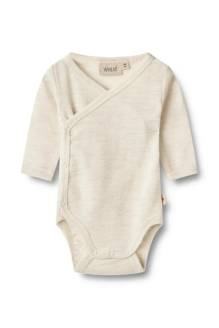 Yün Merinos Bebek Body Wheat