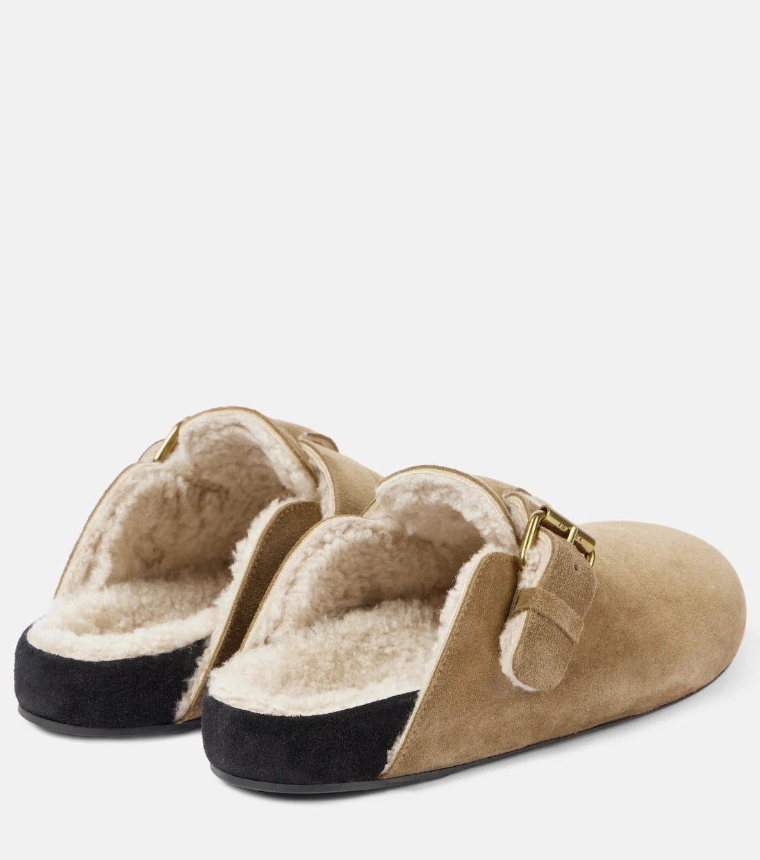 Isabel Marant - Mirvin shearling astarlı süet takunya