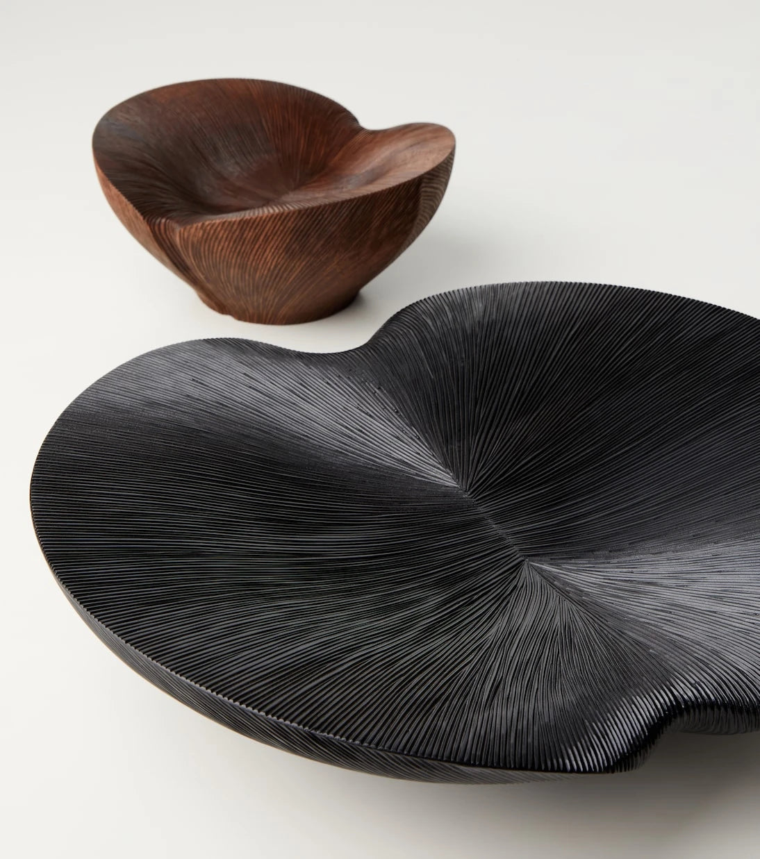 Zanat - Kala Low walnut bowl by Monica Förster