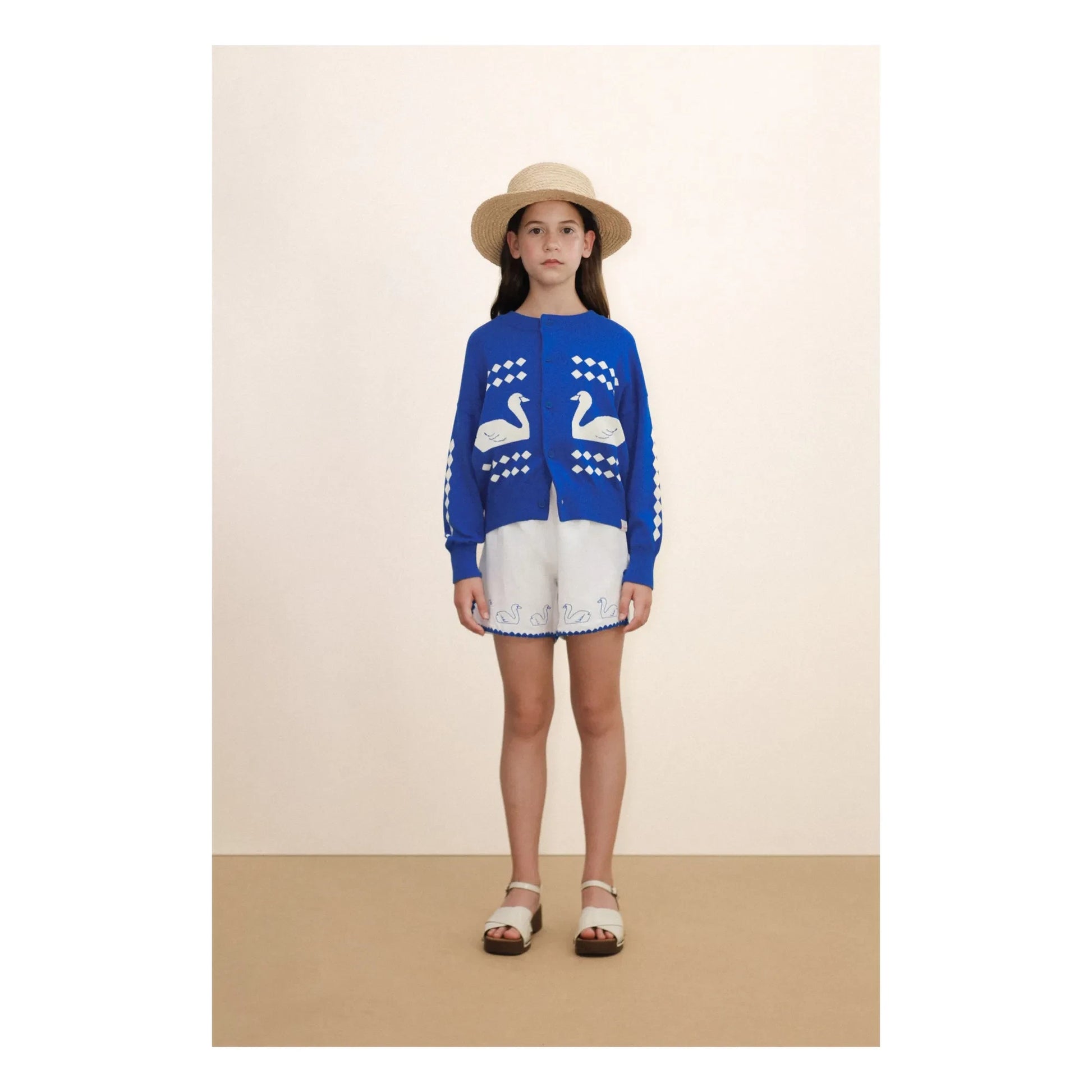 Tinycottons - Cardigan Swans | Blue