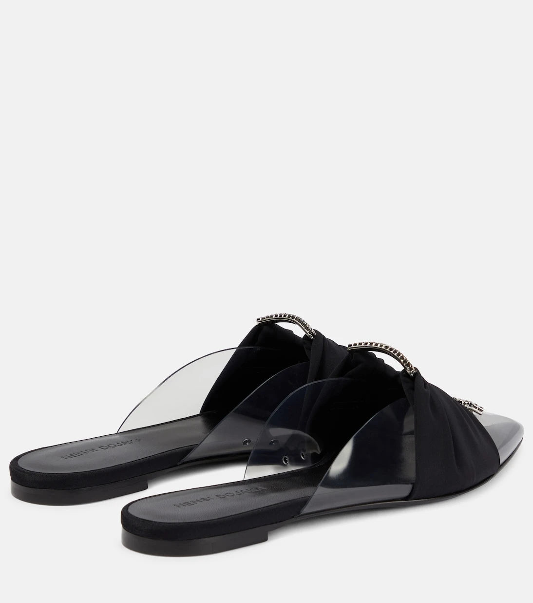 Nensi Dojaka - Crystal-embellished flat PVC slippers