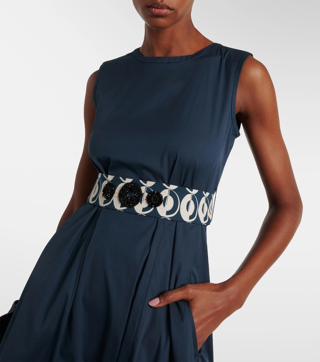 'S Max Mara - Preston cotton-blend poplin midi dress