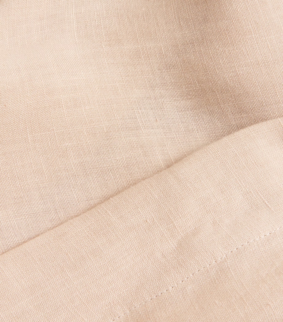 Eleventy Beige Linen Longline Shirt