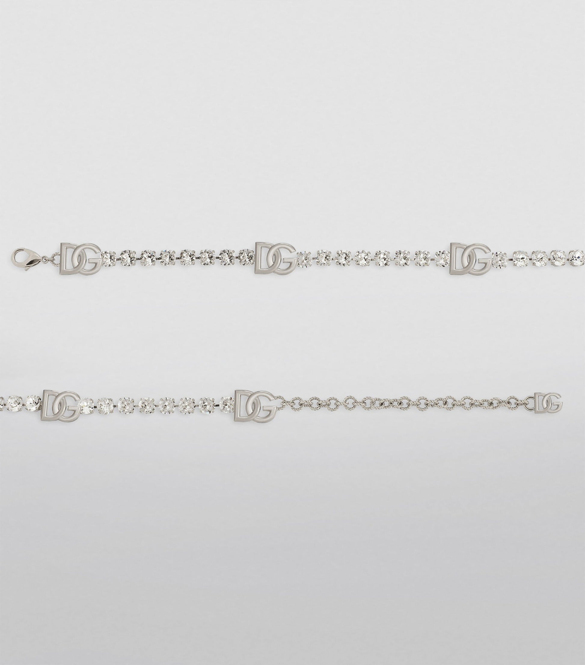 Dolce & Gabbana Multi Crystal-Embellished DG Logo Belt