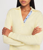 Claudie Pierlot Yellow Wool-Cashmere Polo Sweater