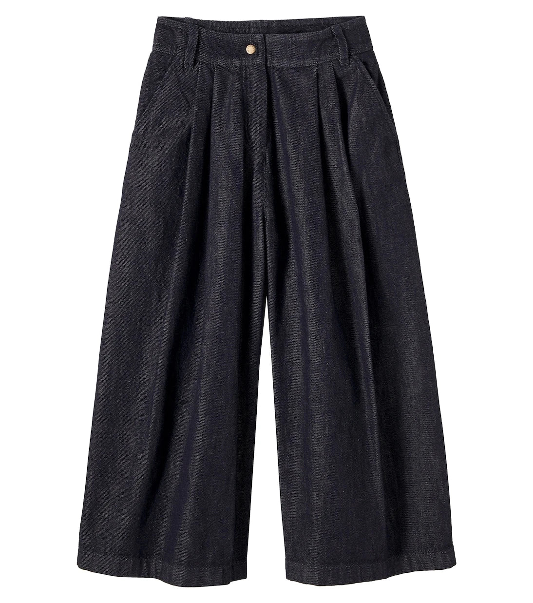 Moncler Enfant - Pleated wide-leg jeans