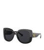 Black Rectangular Medusa Sunglasses