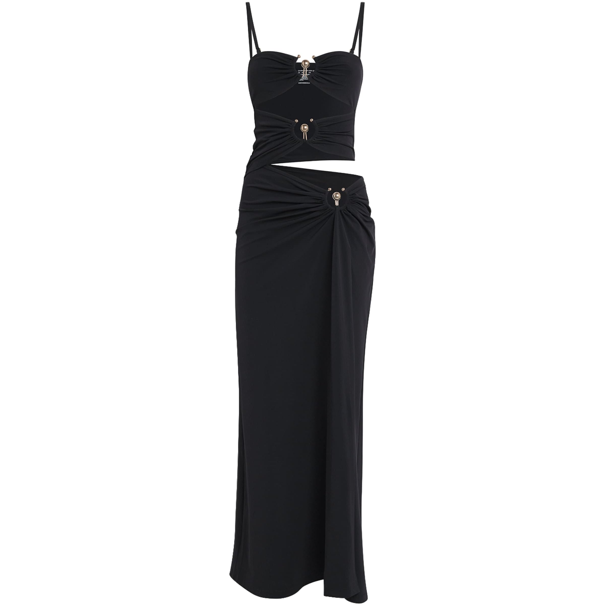 Christopher Esber Black Cut-Out Orbit Maxi Dress