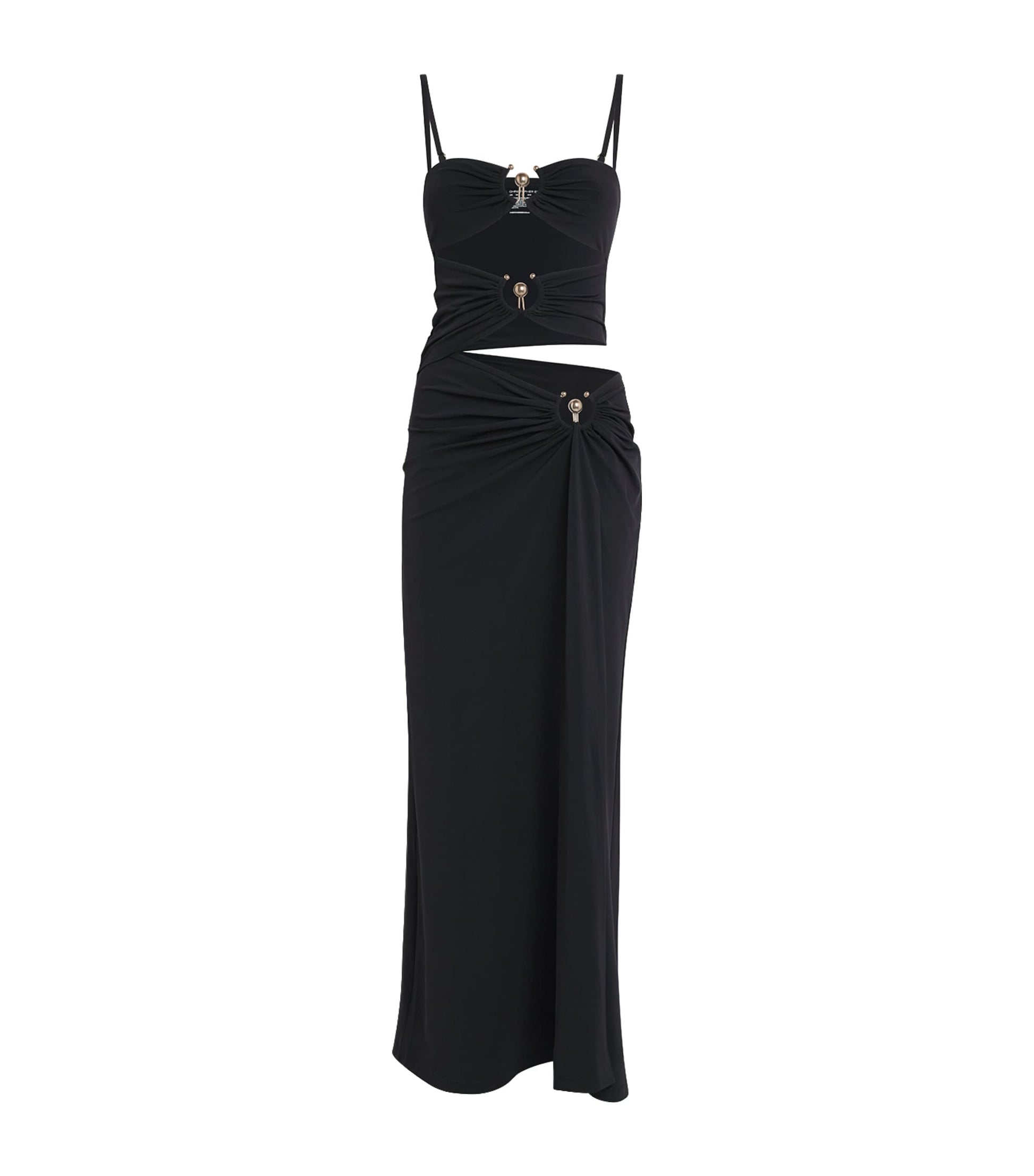 Christopher Esber Black Cut-Out Orbit Maxi Dress
