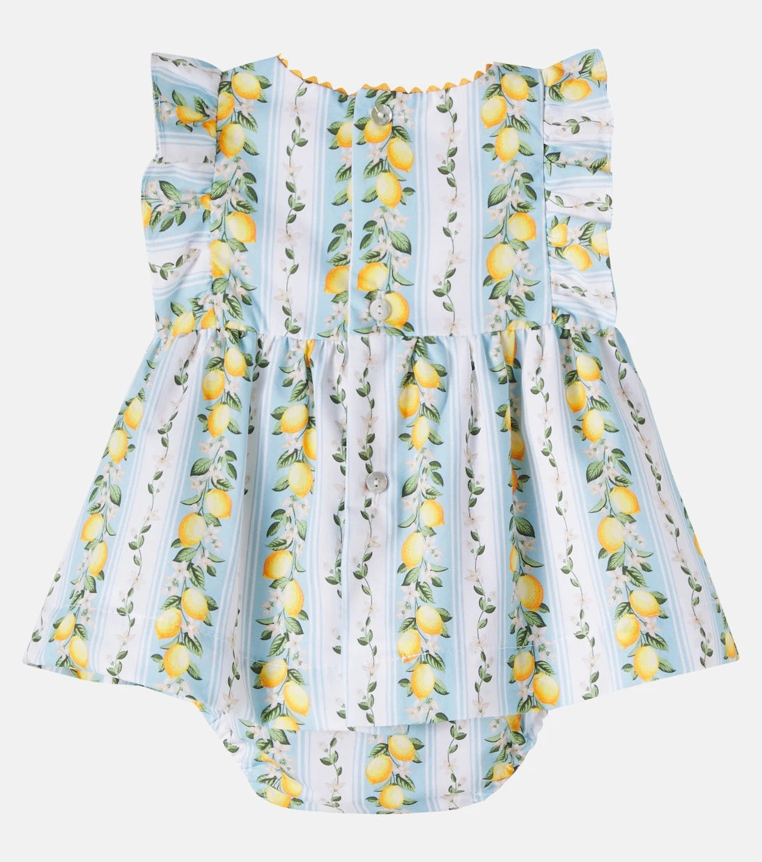 La Coqueta - Baby Limon cotton dress and bloomers set