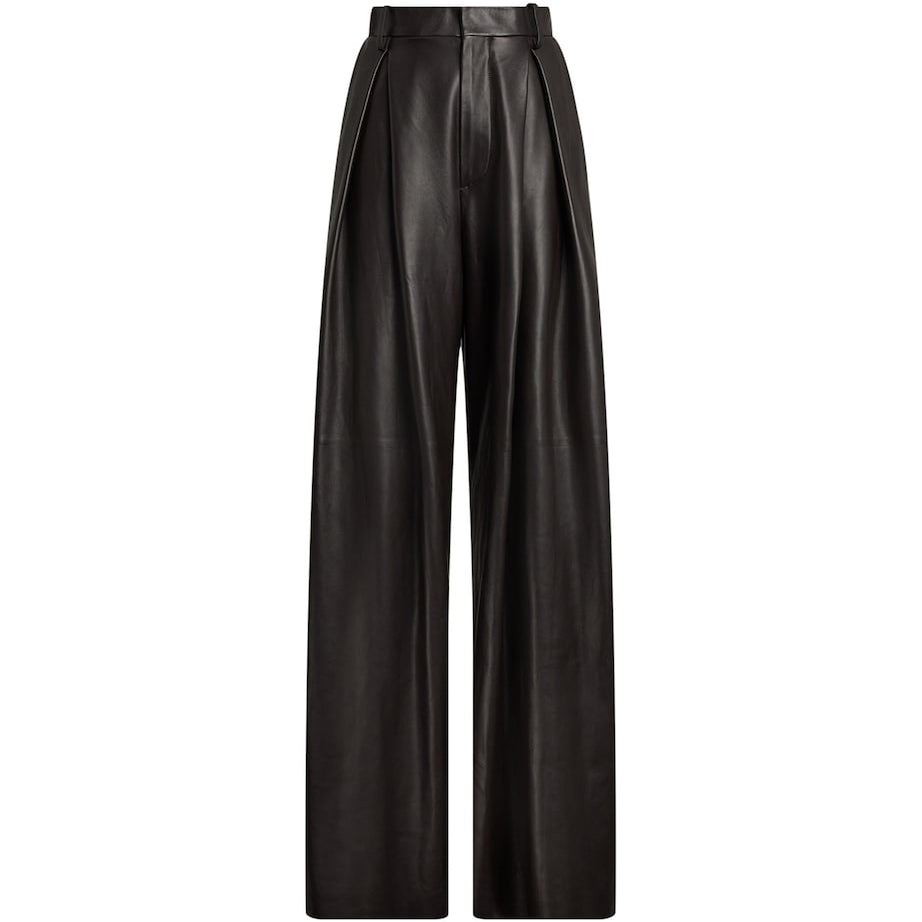Ralph Lauren Collection Brown Lambskin Kelsie Trousers