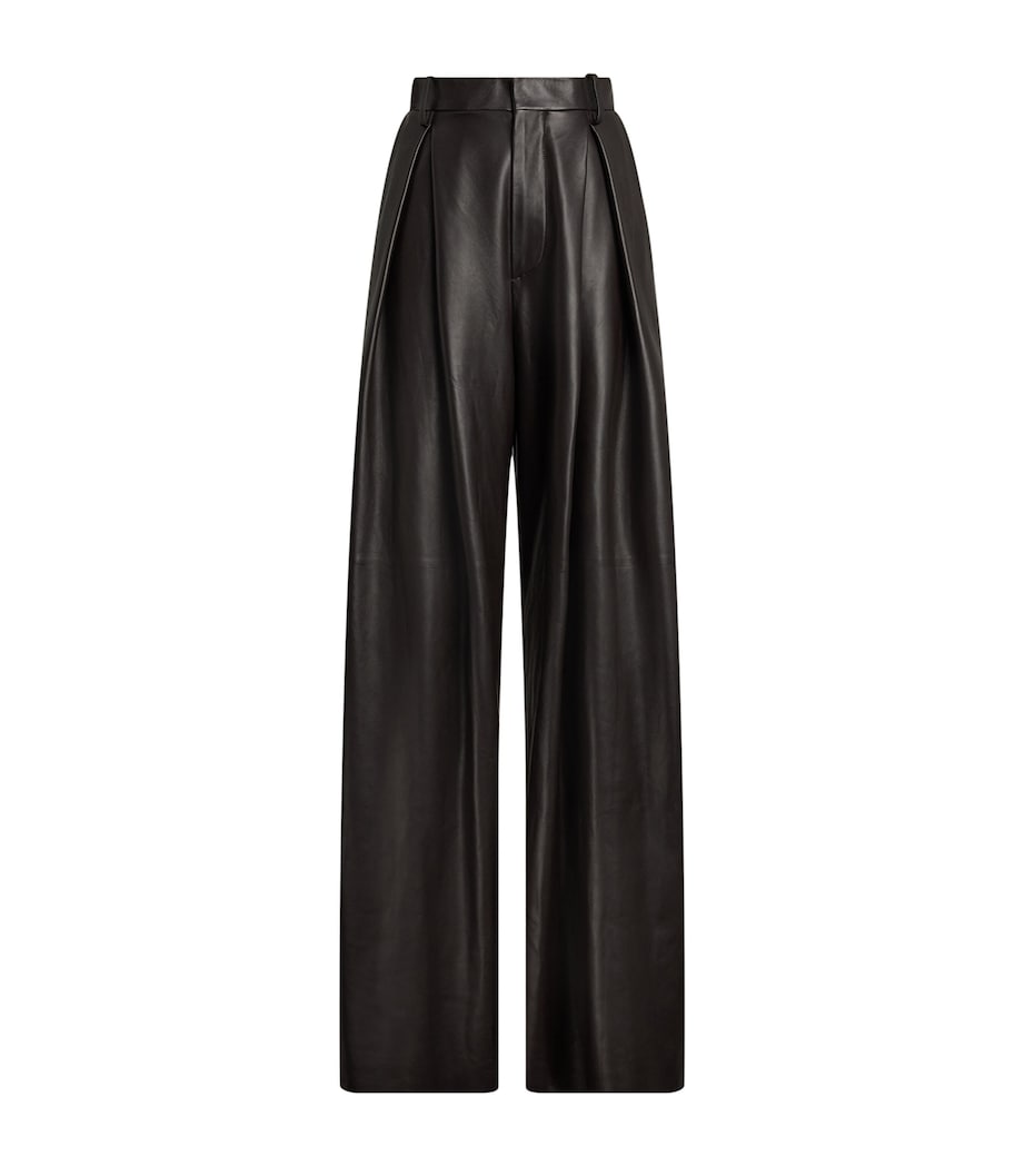 Ralph Lauren Collection Brown Lambskin Kelsie Trousers