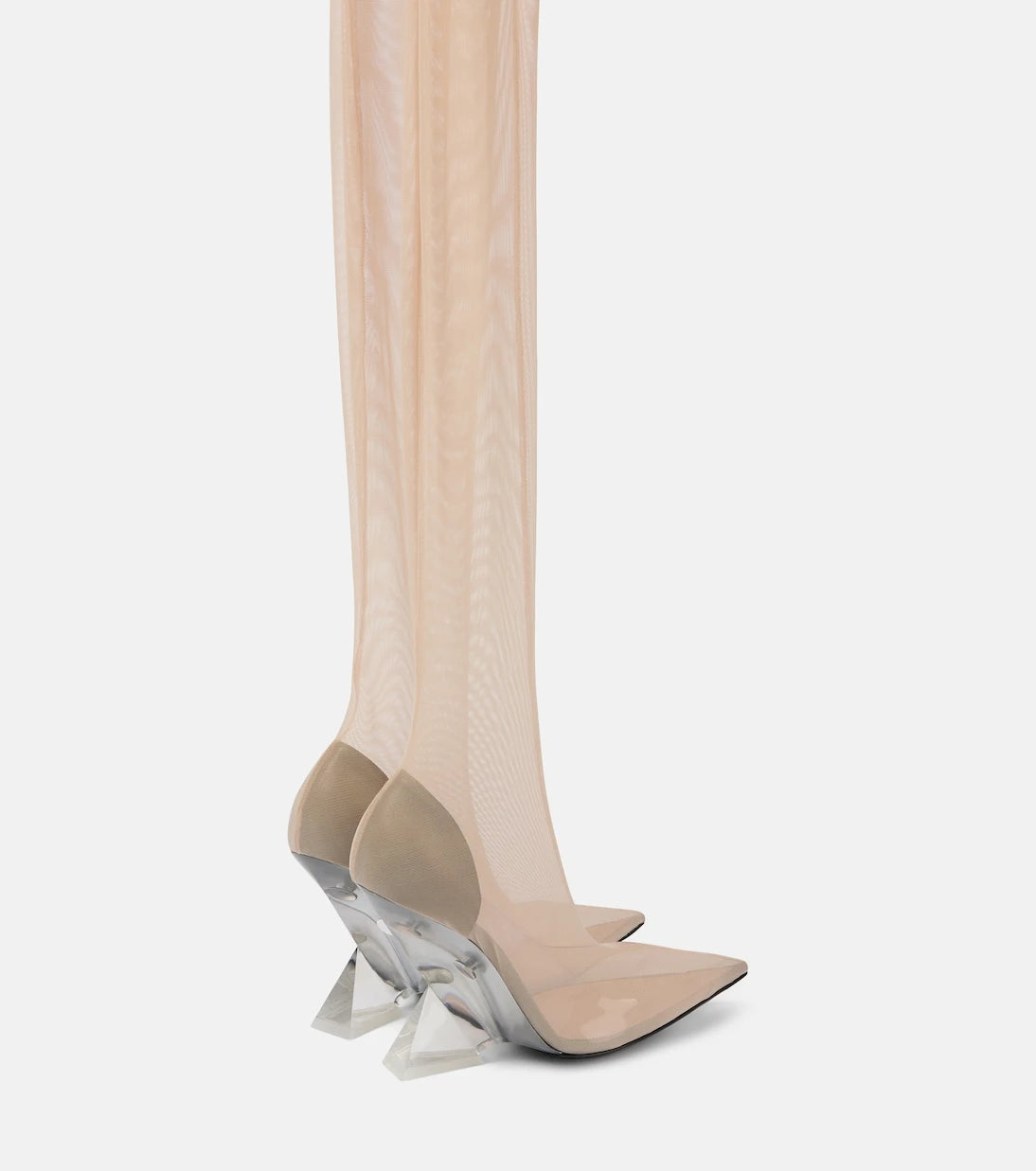 The Attico - Cheopissima mesh over-the-knee boots