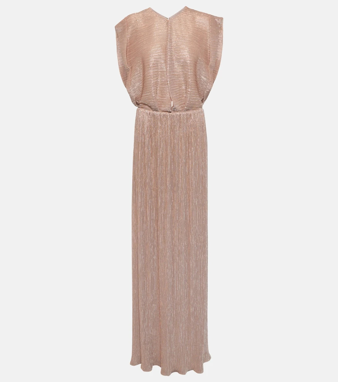 Costarellos - Metallic pleated gown