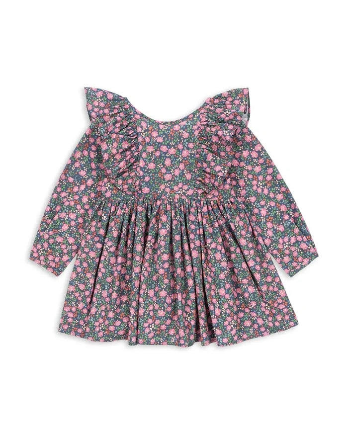 Konges Sløjd CIANNA LS BOW DRESS GOTS Çocuk Pamuk Elbise