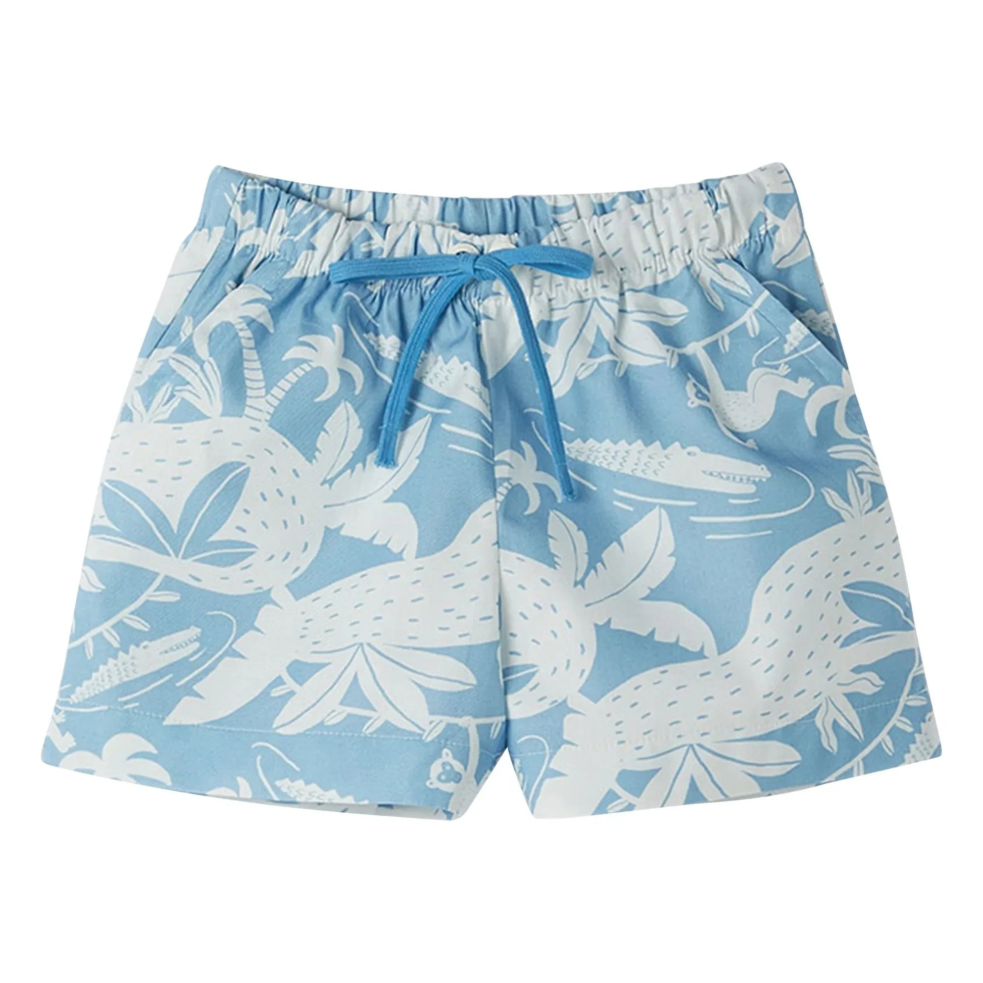 Fabula - Jungle drawstring shorts | Pale blue