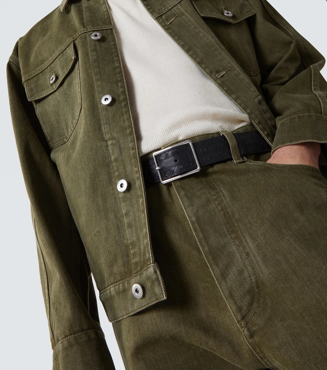 Bottega Veneta - Piccolo Intrecciato leather belt