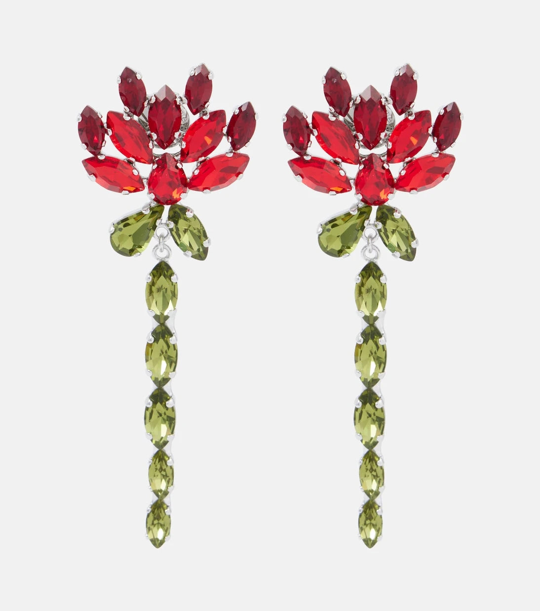 Simone Rocha - Floral embellished drop earrings