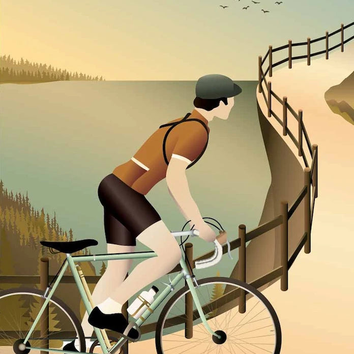 Vissevasse Постер Cycling The Hulls 50x70 cm