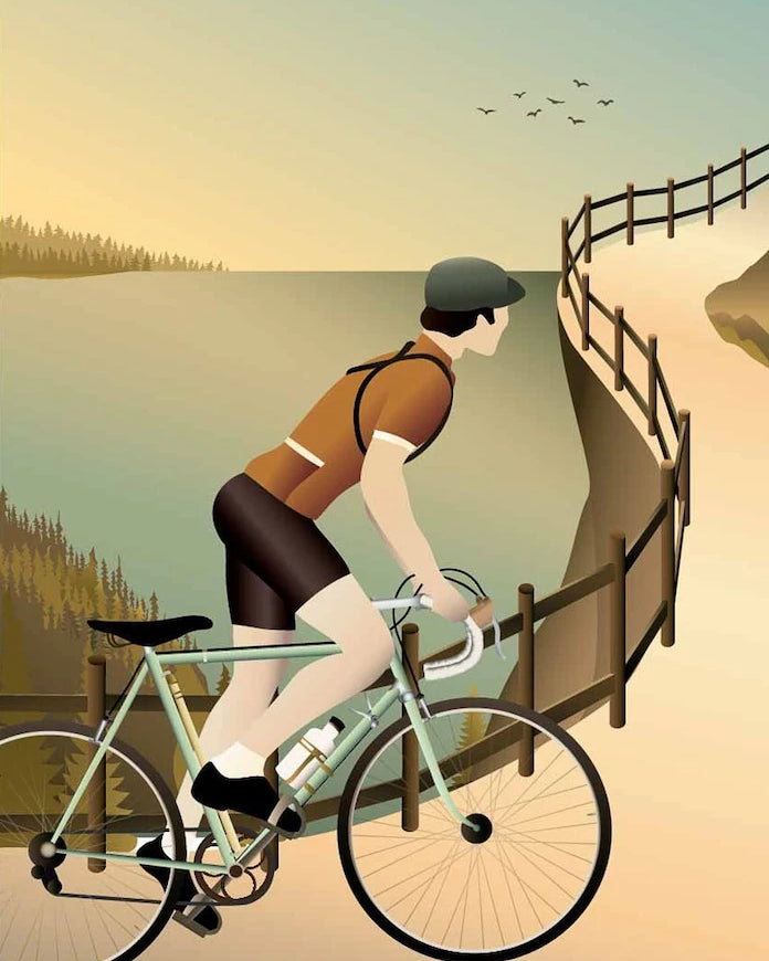 Vissevasse Постер Cycling The Hulls 50x70 cm