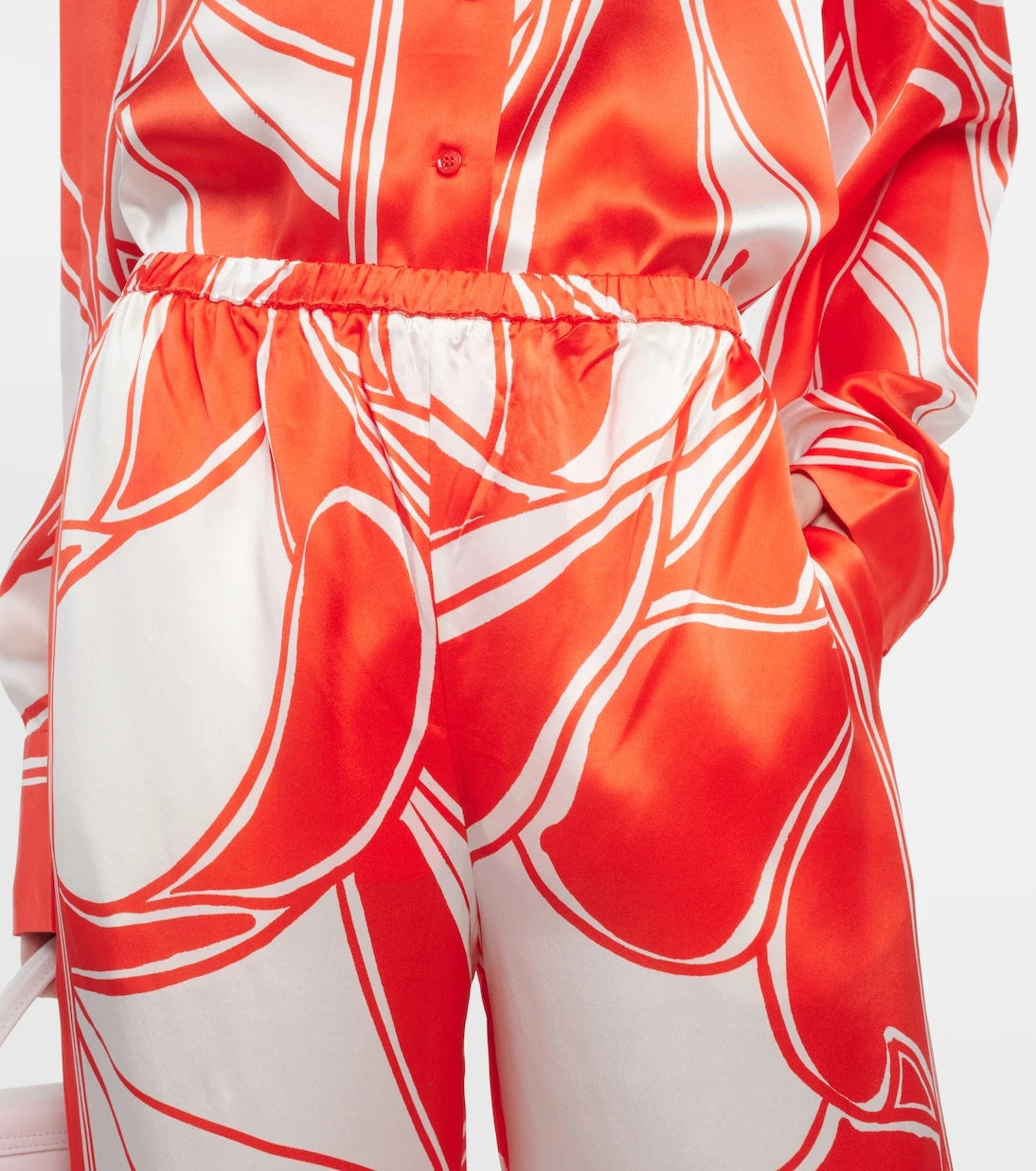 SIR - Ramona printed silk satin wide-leg pants