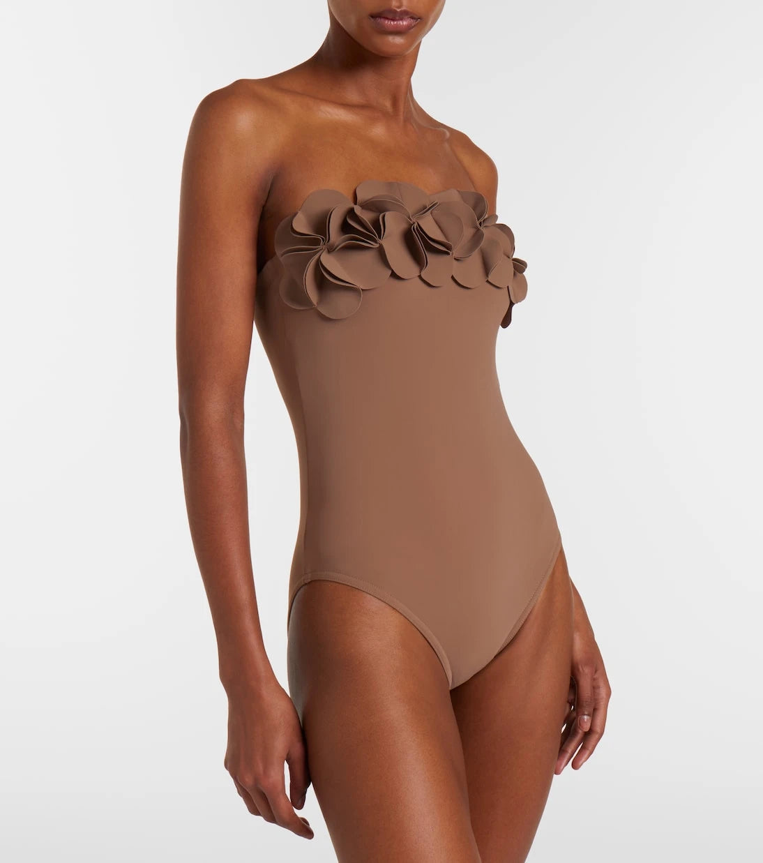 Karla Colletto - Tess floral-appliqué swimsuit