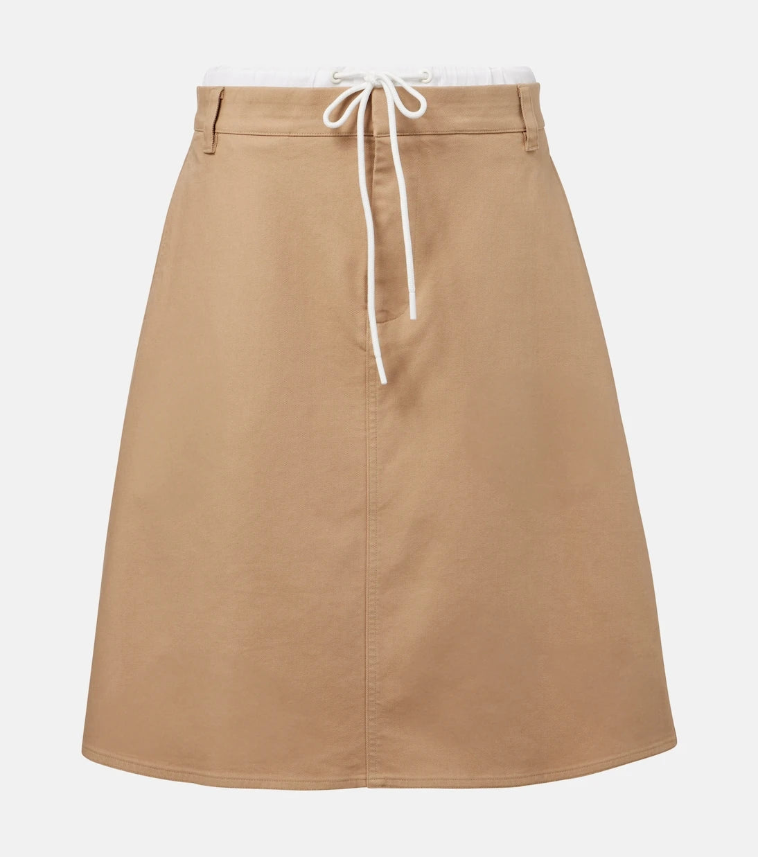 Vince - Layered cotton twill midi skirt