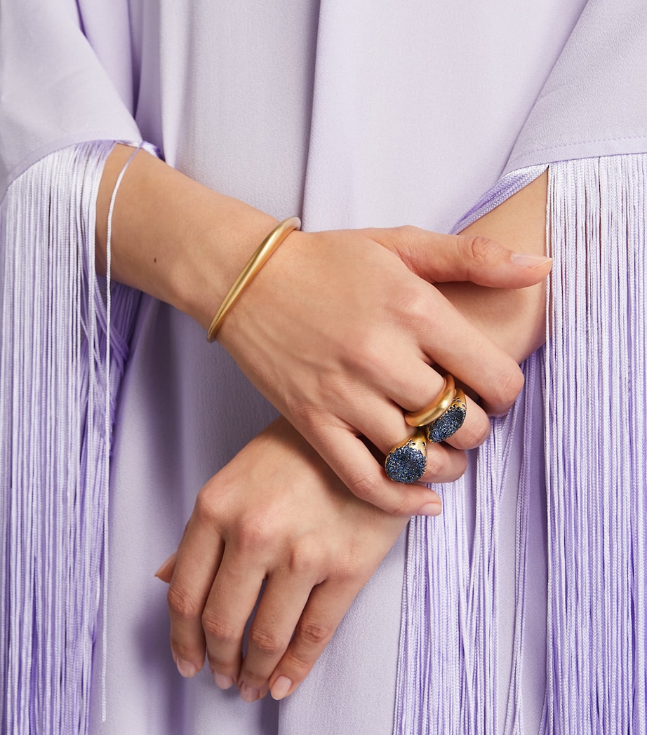 Nada Ghazal Yellow Gold and Sapphire Malak Bonbon Ring