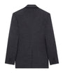 Grey Wool-Cashmere Single-Breasted Jacket