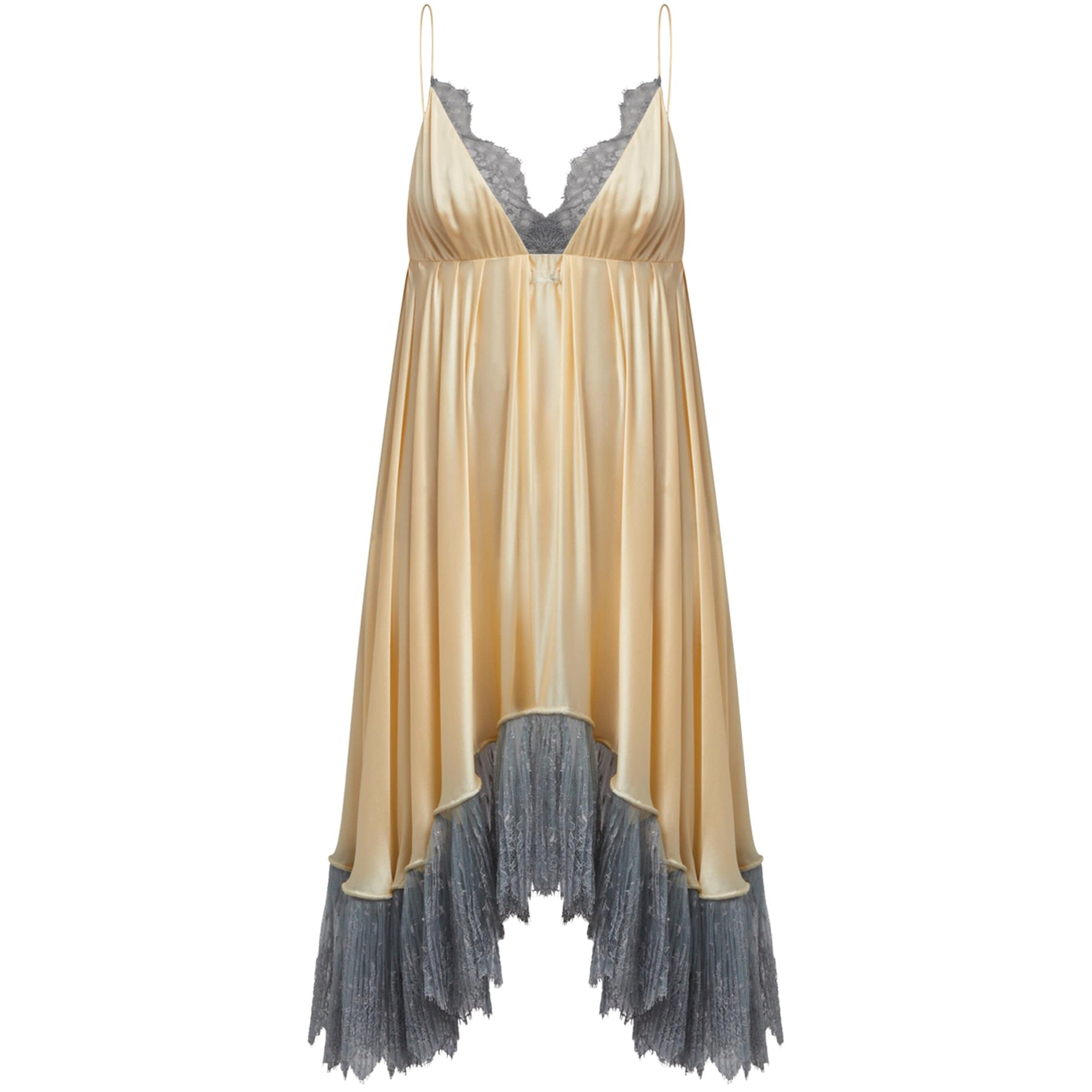 LOUIS VUITTON Multi Silk Lingerie Midi Dress