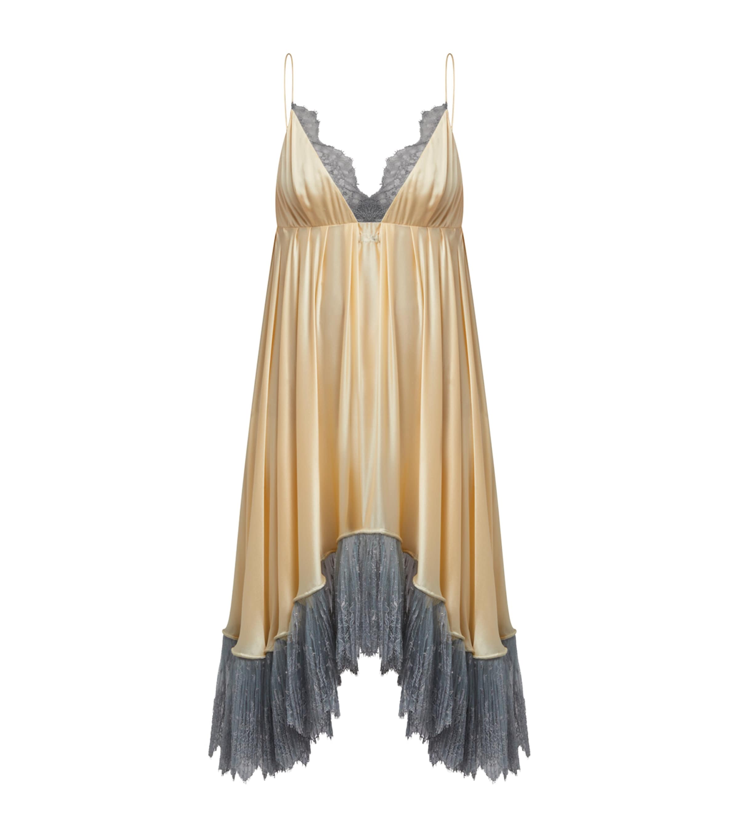 LOUIS VUITTON Multi Silk Lingerie Midi Dress