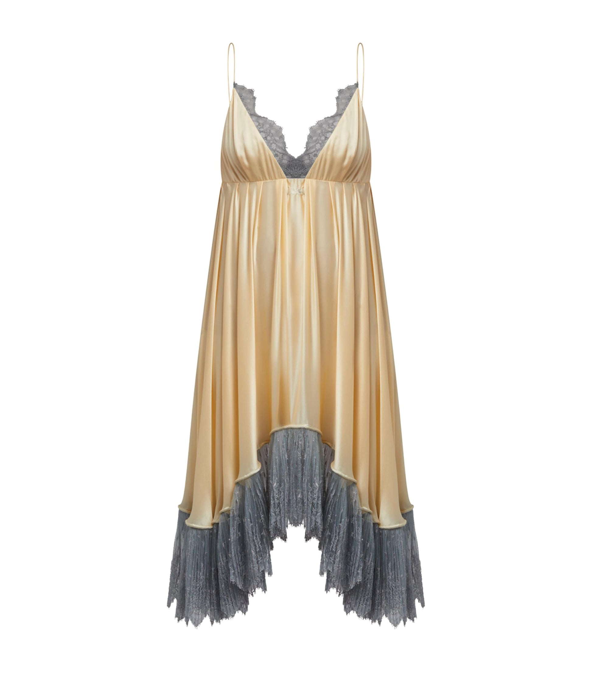 LOUIS VUITTON Multi Silk Lingerie Midi Dress