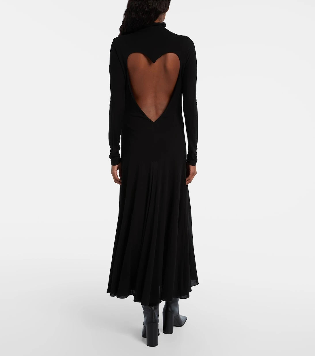 Alaïa - Heart cutout jersey midi dress