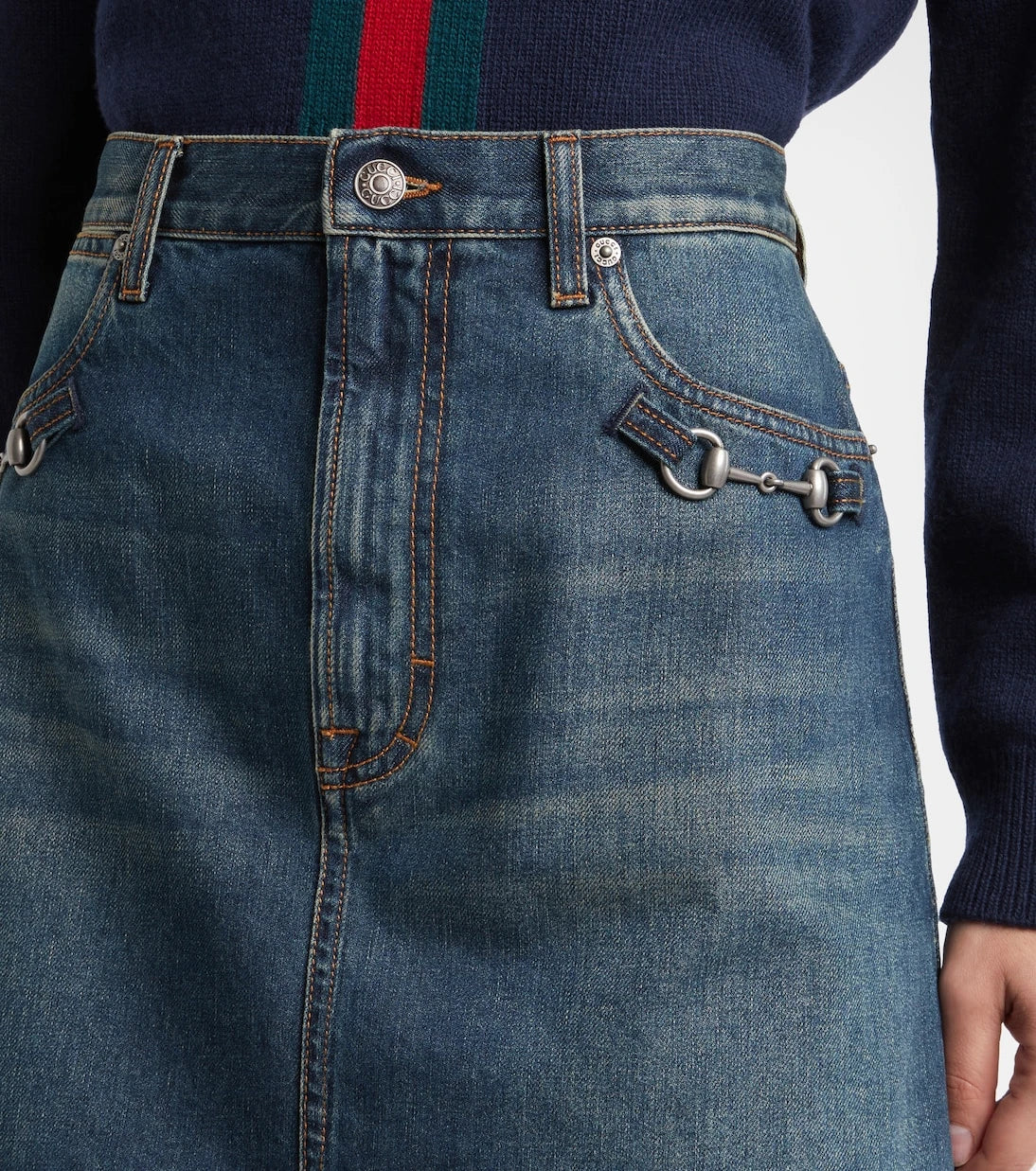 Gucci - Horsebit denim miniskirt