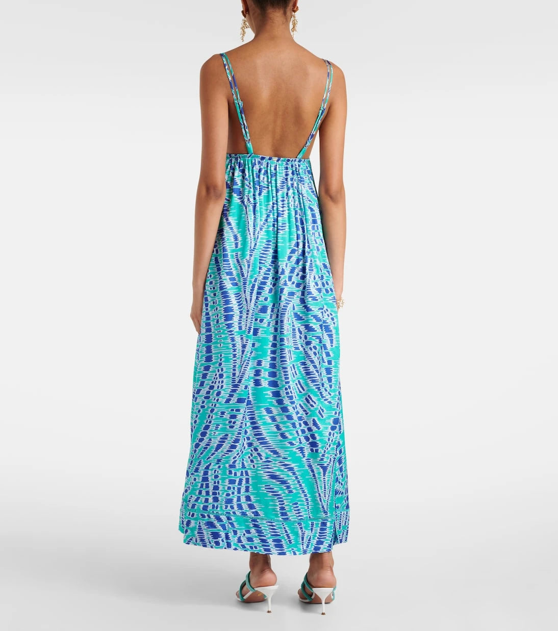 Poupette St Barth - Cassandra printed satin slip dress