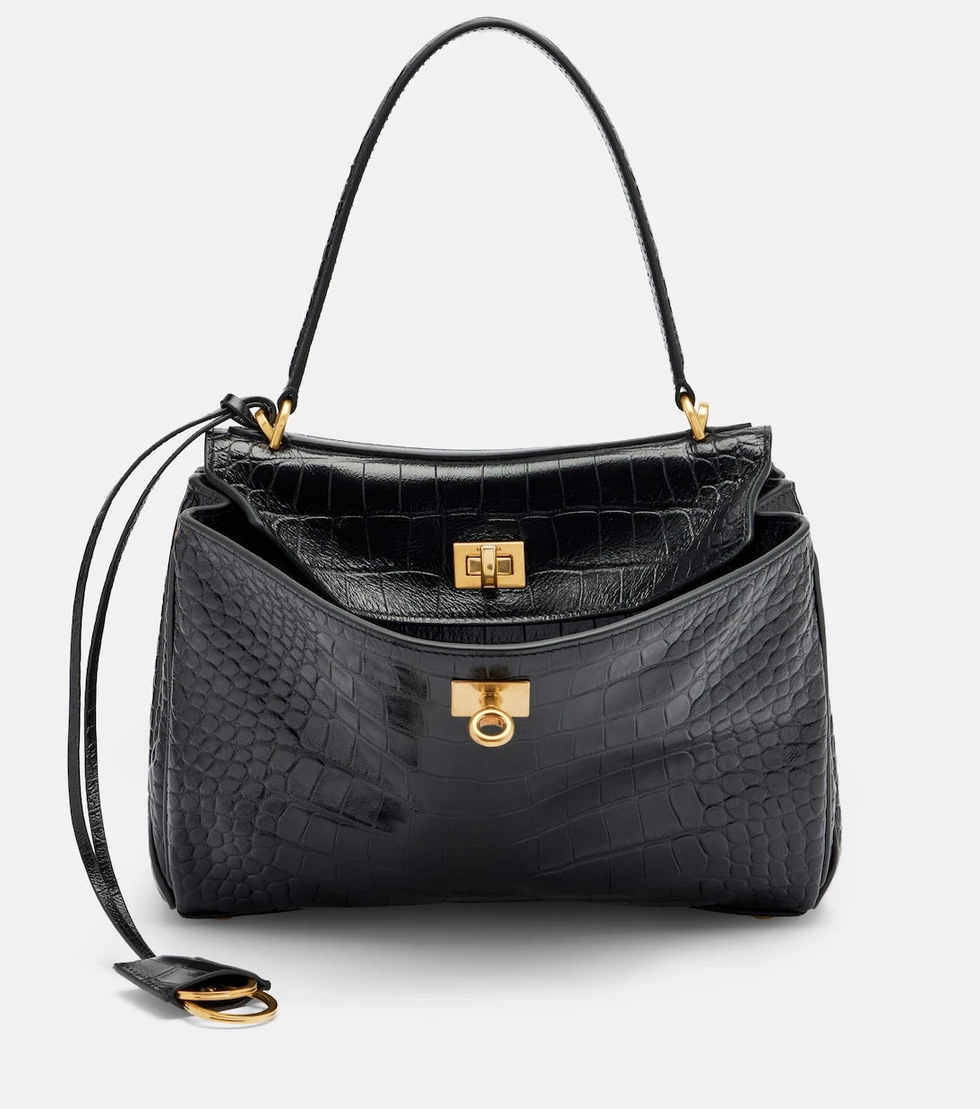 Balenciaga - Rodeo Small croc-effect leather tote bag