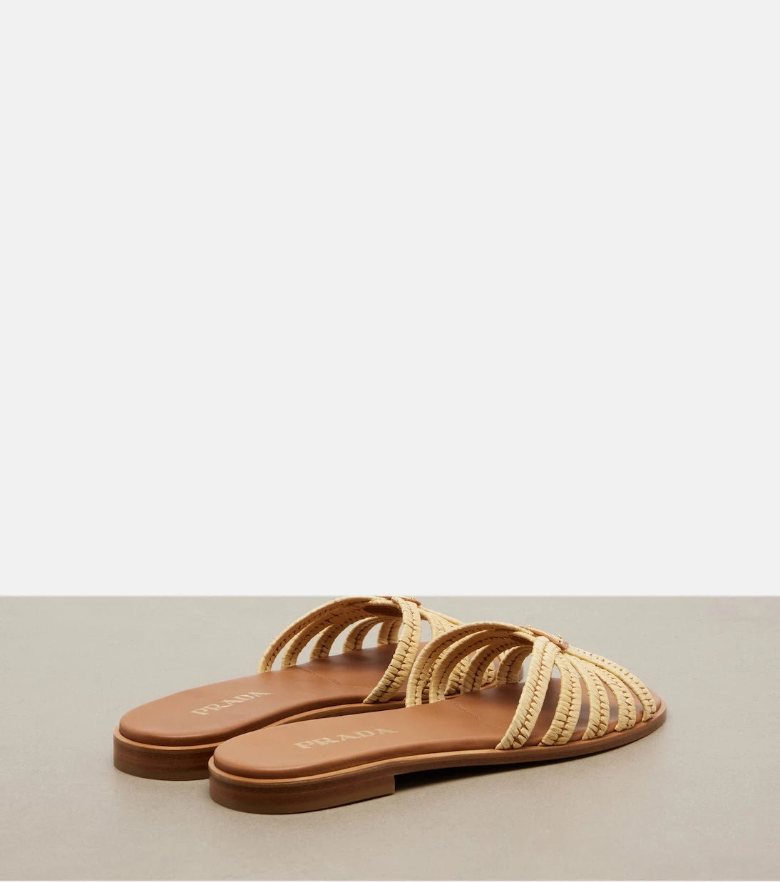 Prada - Crochet raffia-effect slides